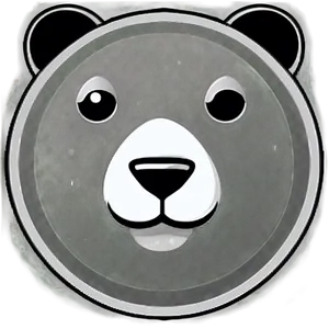 Cartoon Bear Face Png Ebw PNG image