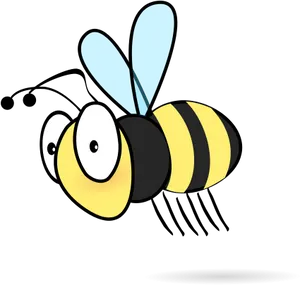 Cartoon Bee Black Background
