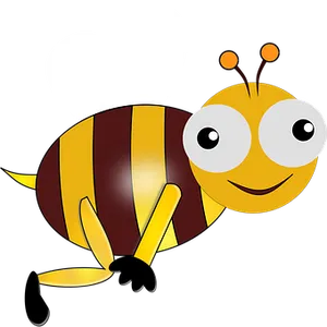 Cartoon Bee Smiling Graphic