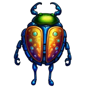 Cartoon Beetle Character PNG 50