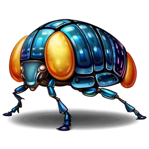 Cartoon Beetle Character PNG Myn95