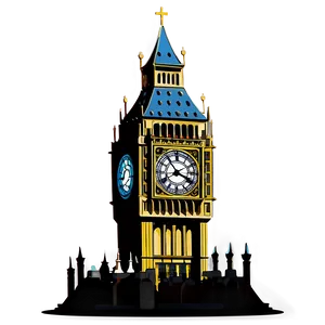 Cartoon Big Ben PNG Qrf43