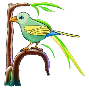 Cartoon Bird Eating Seed PNG Ngd PNG