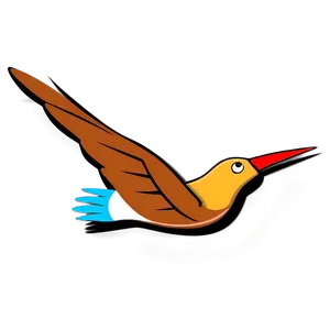 Cartoon Bird Flying High PNG 71
