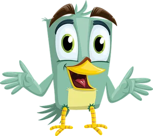 Cartoon Bird Gesture Happy PNG image