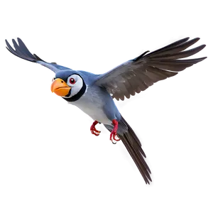 Cartoon Bird In Flight PNG Aqm