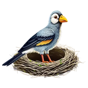 Cartoon Bird In Nest Png Ylx48 PNG image