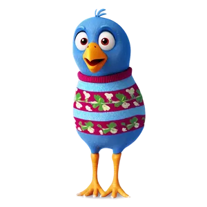 Cartoon Bird In Sweater PNG Dfi PNG