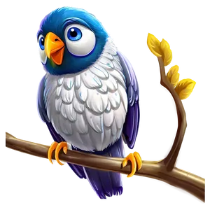 Cartoon Bird On Branch Png 51 PNG image