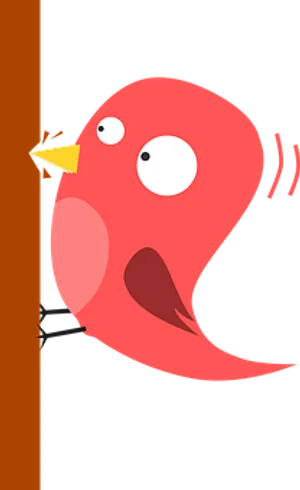 Cartoon Bird Peeking