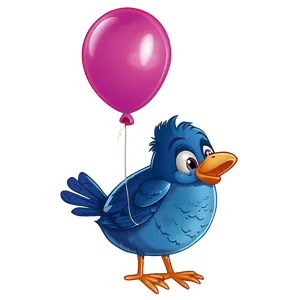 Cartoon Bird With Balloon PNG Tfn PNG