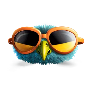 Cartoon Bird With Sunglasses PNG 06202024 PNG