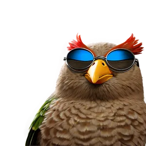 Cartoon Bird With Sunglasses PNG Jvo85 PNG