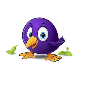 Cartoon Bird With Worm PNG Ybk