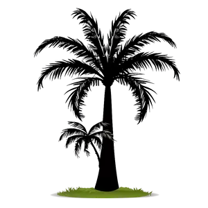 Cartoon Black Palm Tree Png 06262024 PNG image