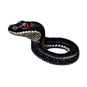 Cartoon Black Snake PNG 41