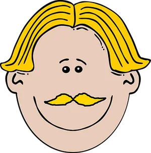 Cartoon Blond Man Face