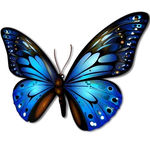 Cartoon Blue Butterflies PNG 22 PNG