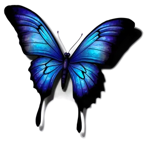 Cartoon Blue Butterfly Png 05212024 PNG image