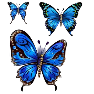 Cartoon Blue Butterfly Png 34 PNG image