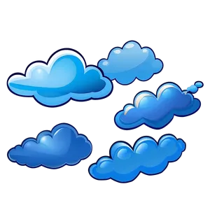 Cartoon Blue Clouds Png 06202024 PNG image