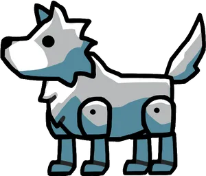 Cartoon_ Blue_ Dog_ Vector PNG