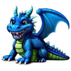 Cartoon Blue Dragon Character PNG Lfk PNG