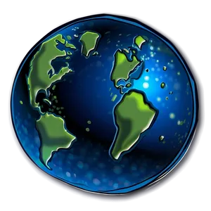 Cartoon Blue Planet Drawing Png 06292024 PNG image