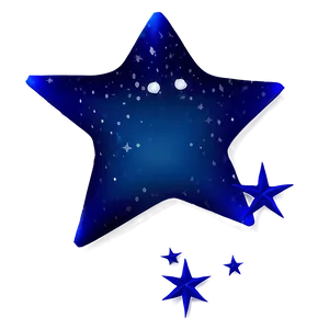 Cartoon Blue Stars PNG 06252024