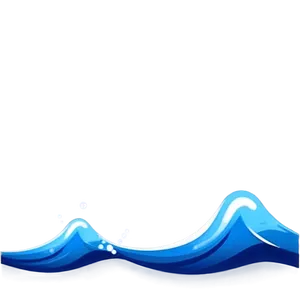 Cartoon Blue Wave PNG 06262024