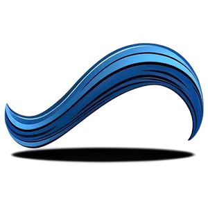 Cartoon Blue Wave PNG 35