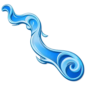 Cartoon Blue Wave PNG 77