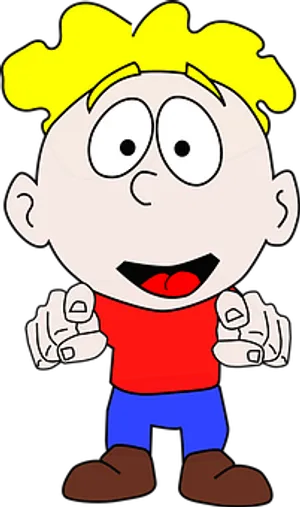 Cartoon Boy Happy Expression PNG image