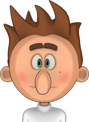 Cartoon Boy Surprised Expression PNG image