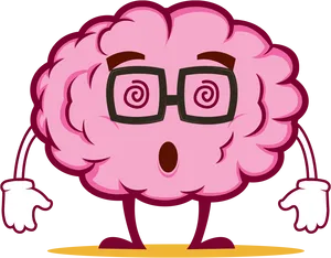 Cartoon Brain Character PNG image