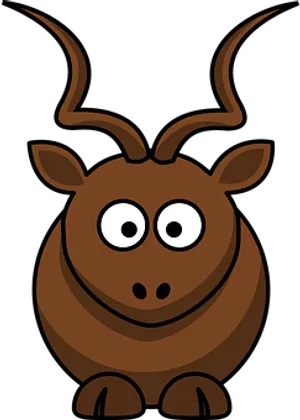 Cartoon Brown Bull Illustration