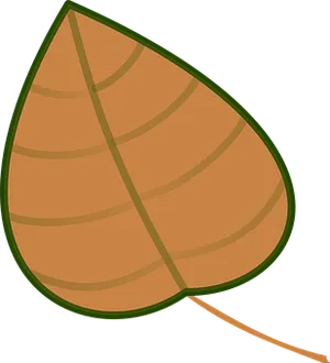 Cartoon Brown Leaf Graphic