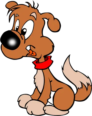 Cartoon Brown Puppy Illustration