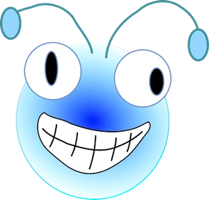 Cartoon Bug Face Graphic PNG image