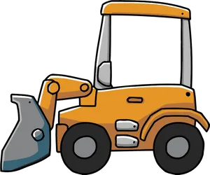 Cartoon Bulldozer Illustration PNG image