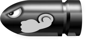 Cartoon Bullet Character PNG image