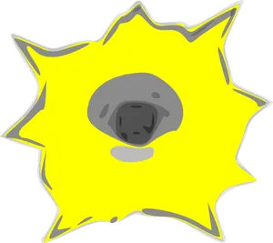 Cartoon Bullet Hole Graphic PNG image