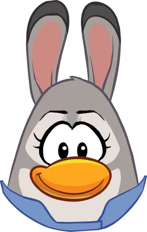 Cartoon Bunny Character Head PNG image