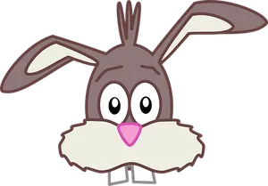 Cartoon Bunny Chewing Carrot