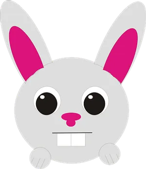Cartoon Bunny Face Graphic