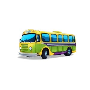 Cartoon Bus At Night PNG Eeb PNG