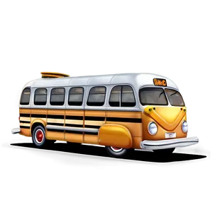 Cartoon Bus In City PNG 64