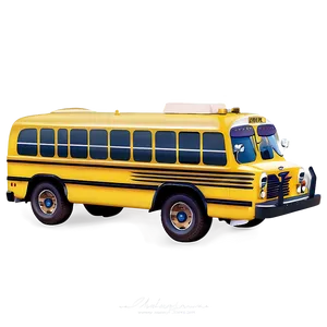 Cartoon Bus In City PNG 88