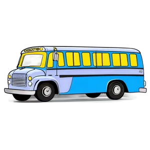 Cartoon Bus In Countryside PNG Rth97 PNG