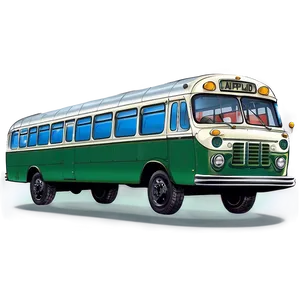 Cartoon Bus In Winter Scene PNG 06272024 PNG